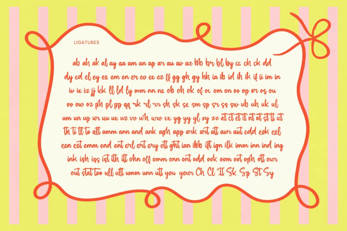 Chiler Spark - Aesthetic Handwritten font preview 13