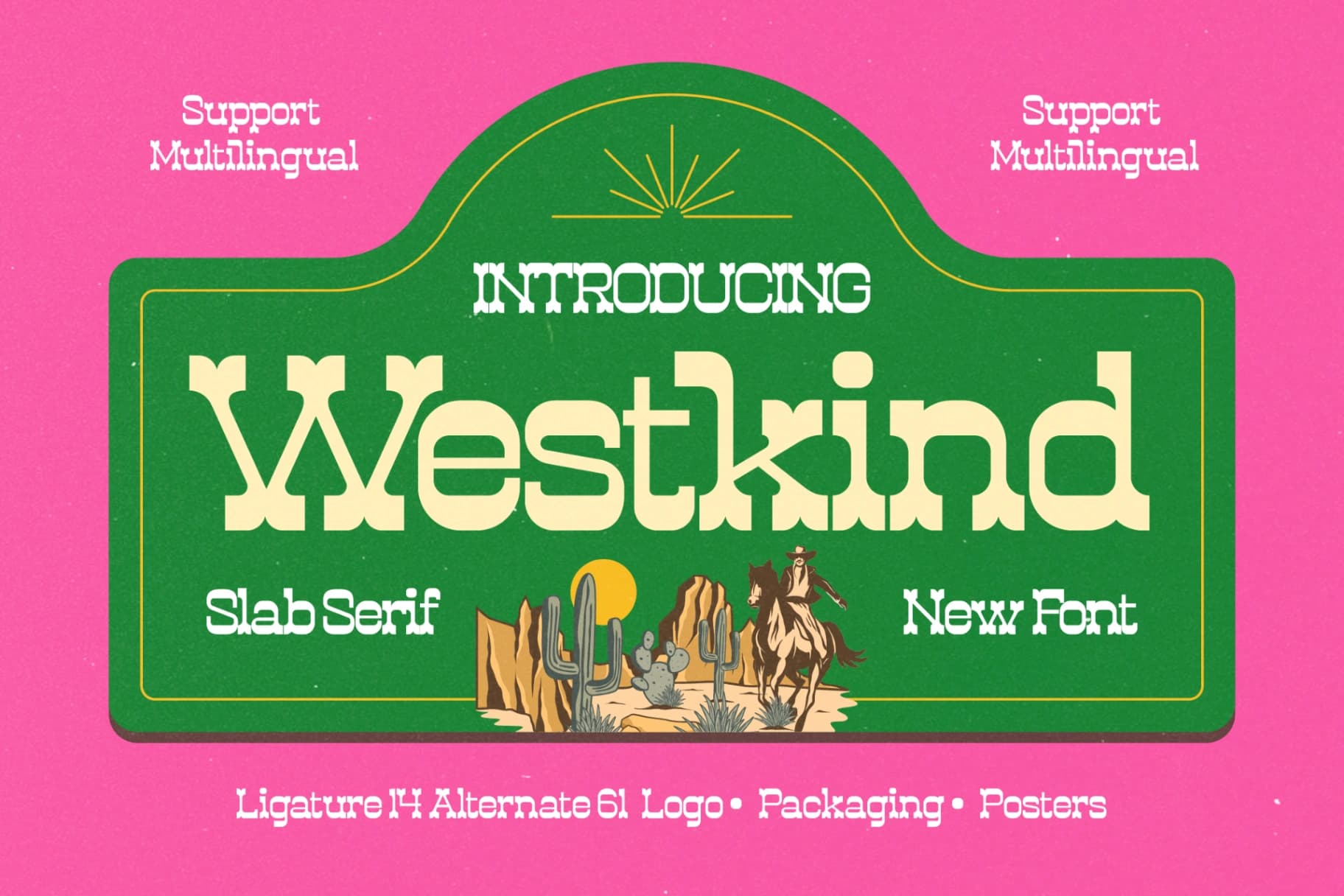 Preview of Westkind - Modern Western Slab Serif font
