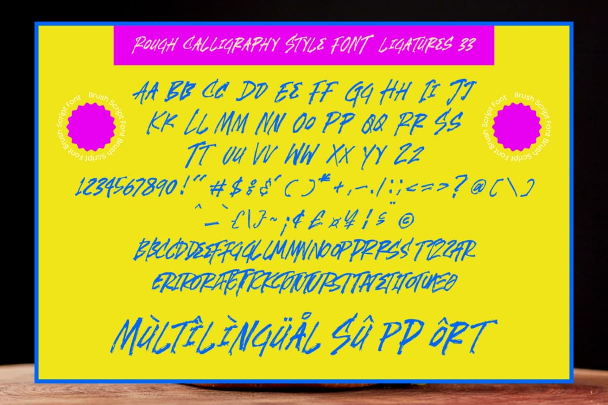 Scarletis - Rough Calligraphy Style Font font preview 13