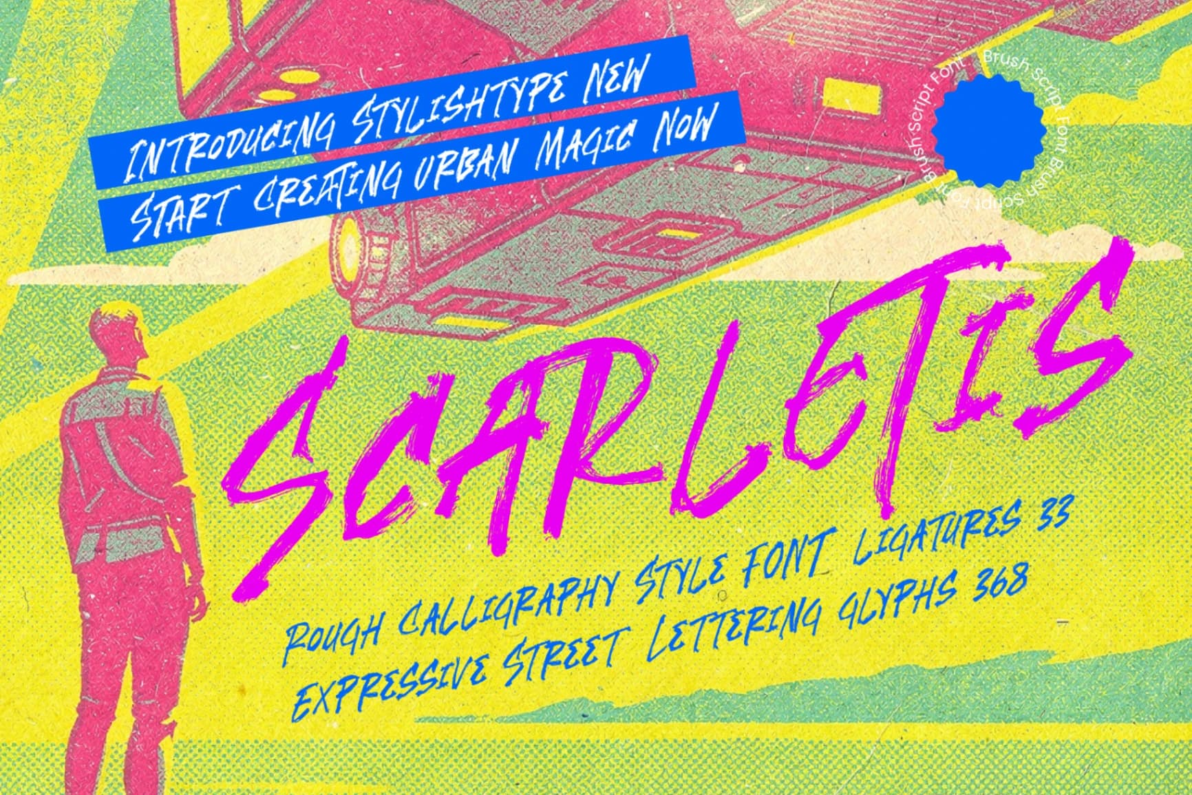 Preview of Scarletis - Rough Calligraphy Style Font font