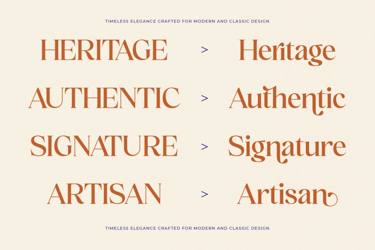 Holiday Sunset - Elegant Display Serif Font font preview 7