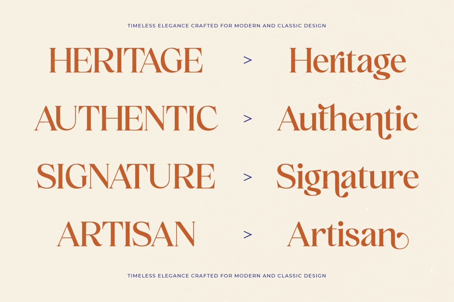 Preview 7 for Holiday Sunset - Elegant Display Serif Font