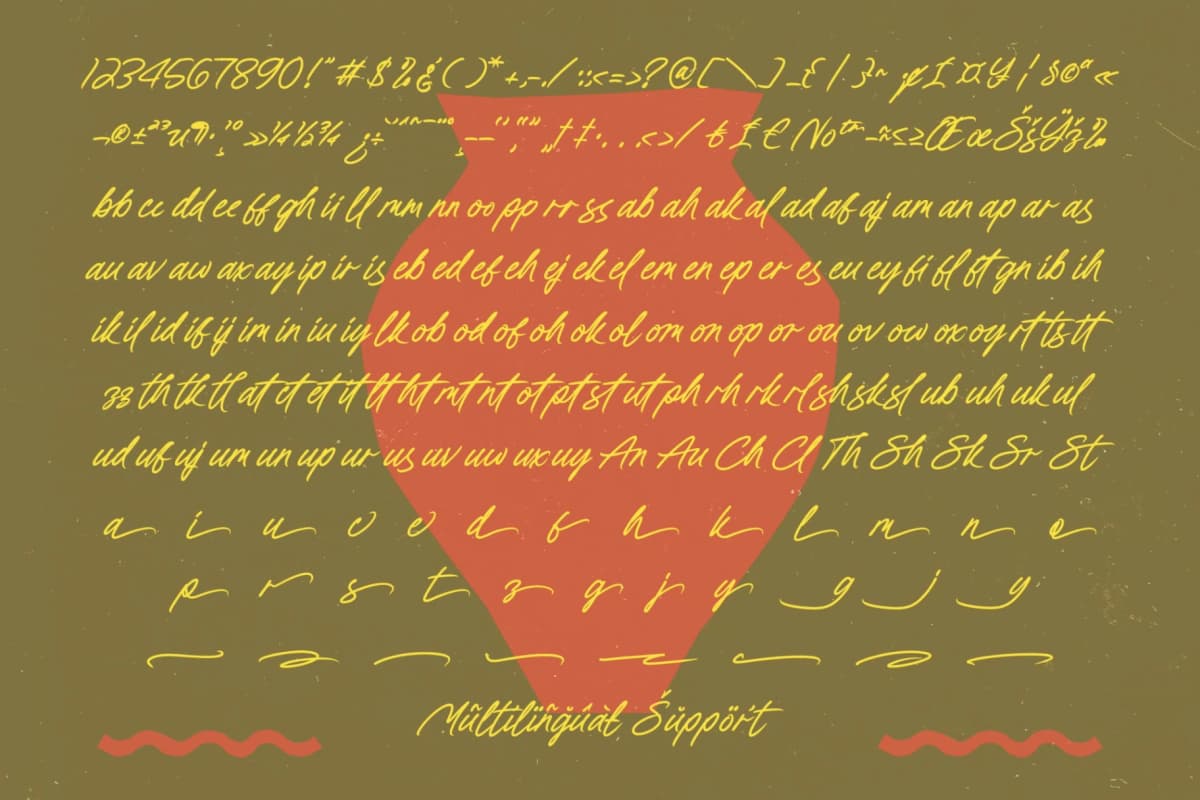 Wroteful Authentic - Aesthetic Handwritten Script font preview 19