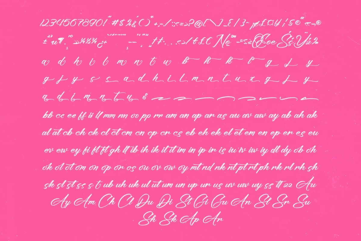 Ayeshy Clanita - Bold Calligraphy font preview 18