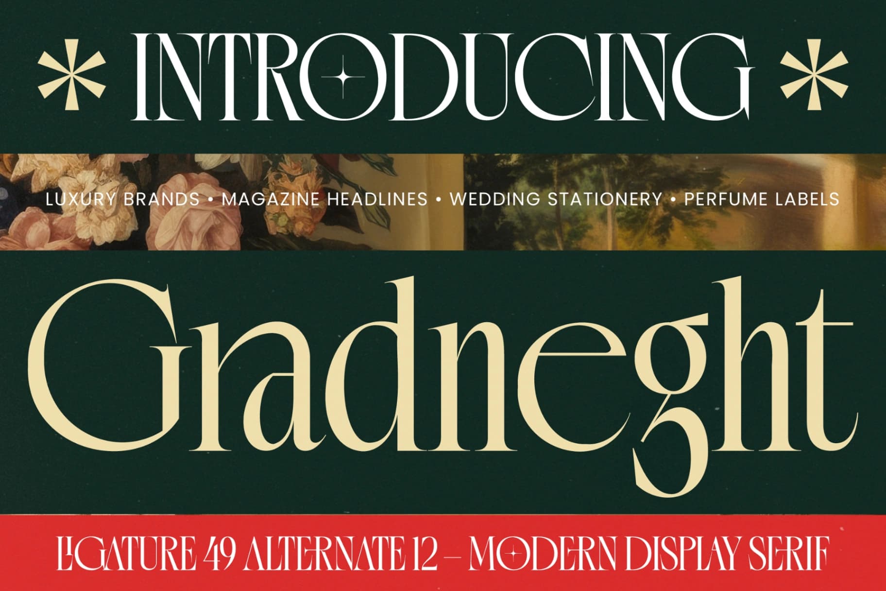 Preview of Gradneght - Modern Display Serif font