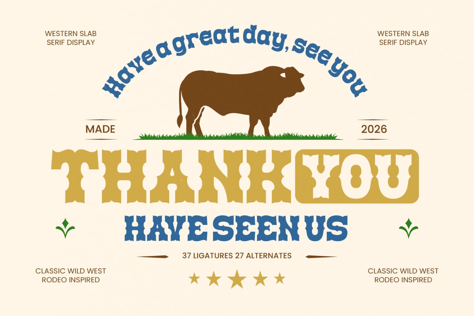 Preview 20 for Brokense Cowboy - Western Slab Serif Display