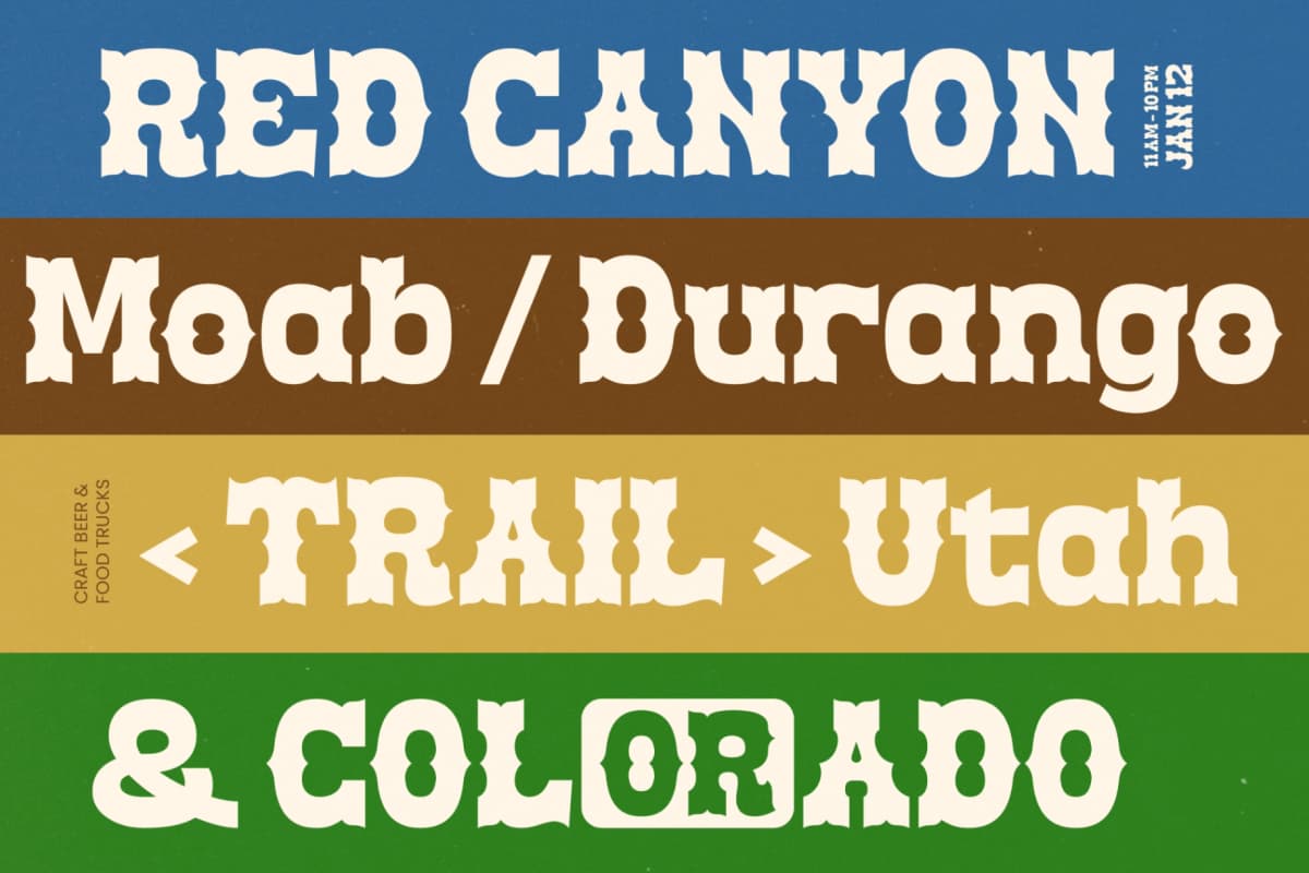 Brokense Cowboy - Western Slab Serif Display font preview 7
