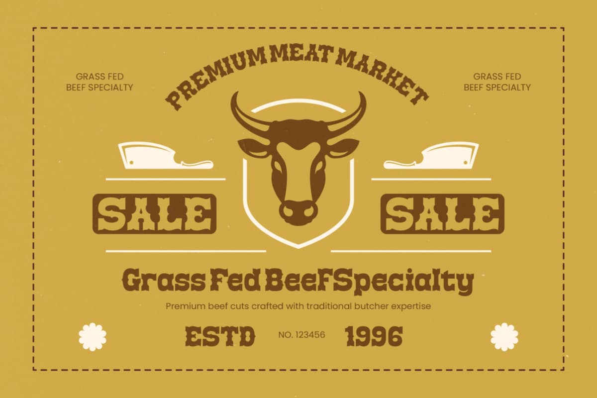 Brokense Cowboy - Western Slab Serif Display font preview 17