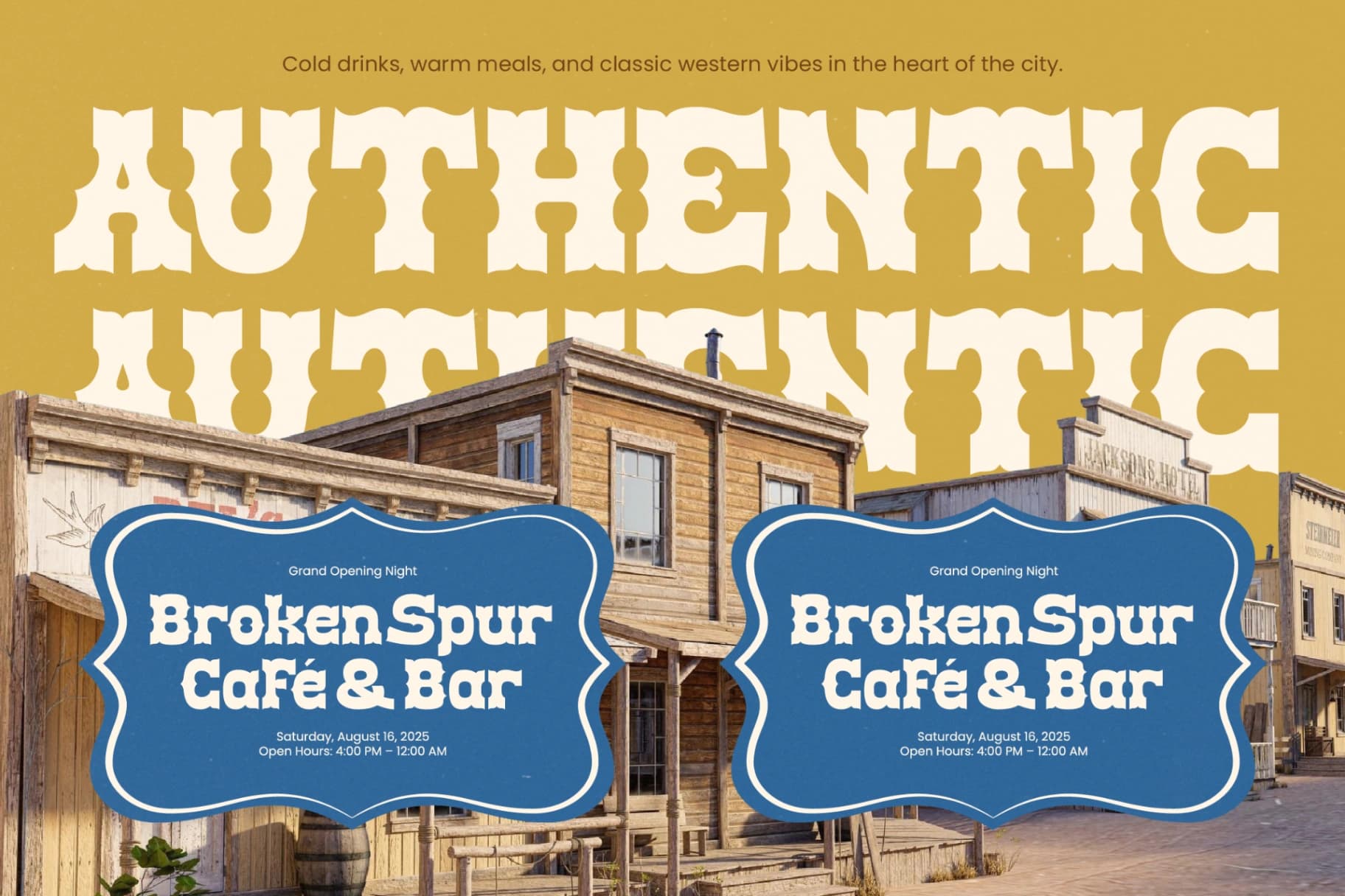 Preview 5 for Brokense Cowboy - Western Slab Serif Display