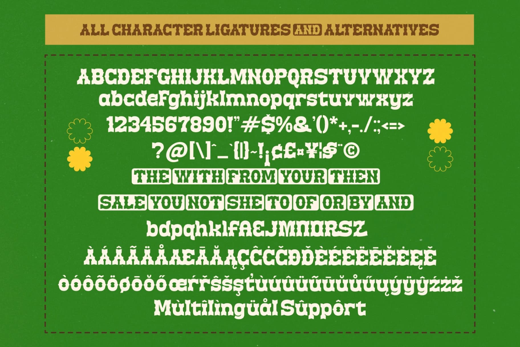 Preview 19 for Brokense Cowboy - Western Slab Serif Display