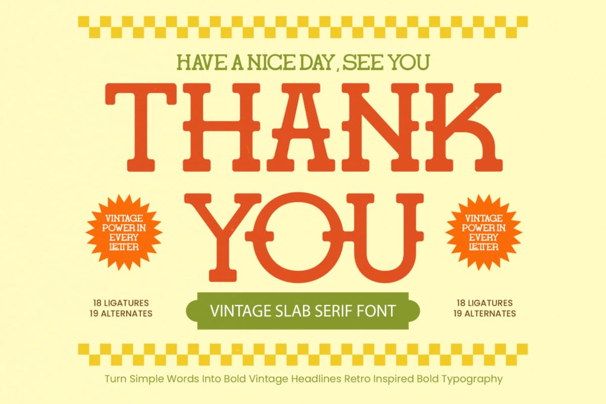Gatius Rodeo - Vintage Slab Serif Font font preview 20