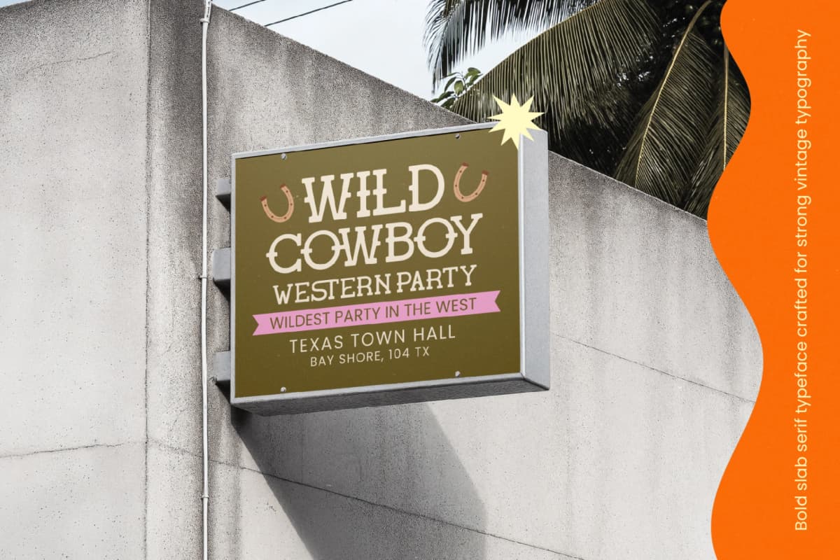 Gatius Rodeo - Vintage Slab Serif Font font preview 12