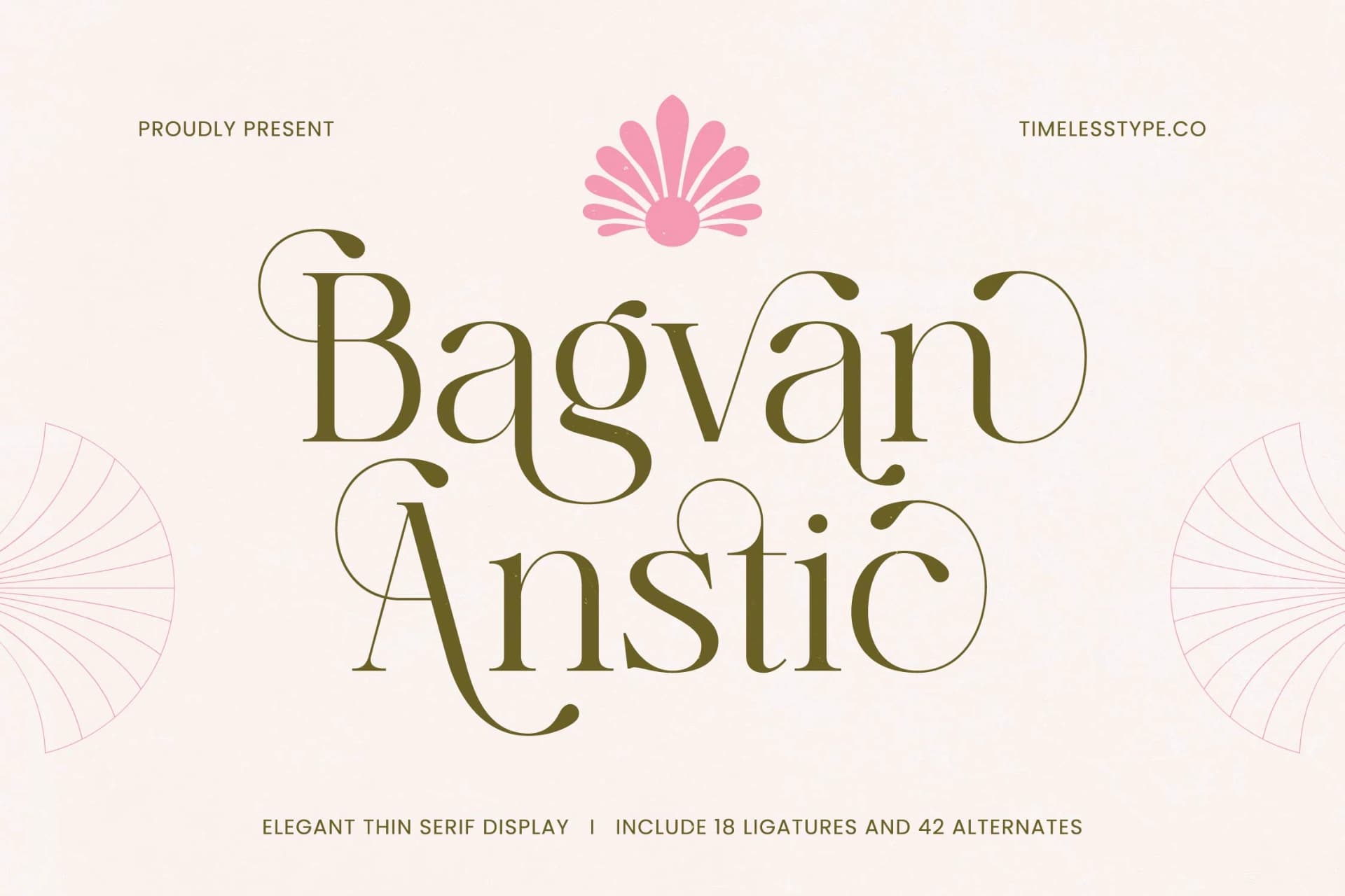 Preview of Bagvan Anstic - Eleghant Thin Serif font