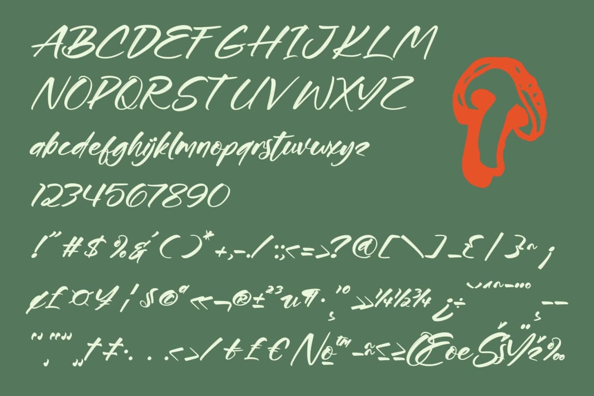 Bonats Restorty - Bold Brush Font font preview 8
