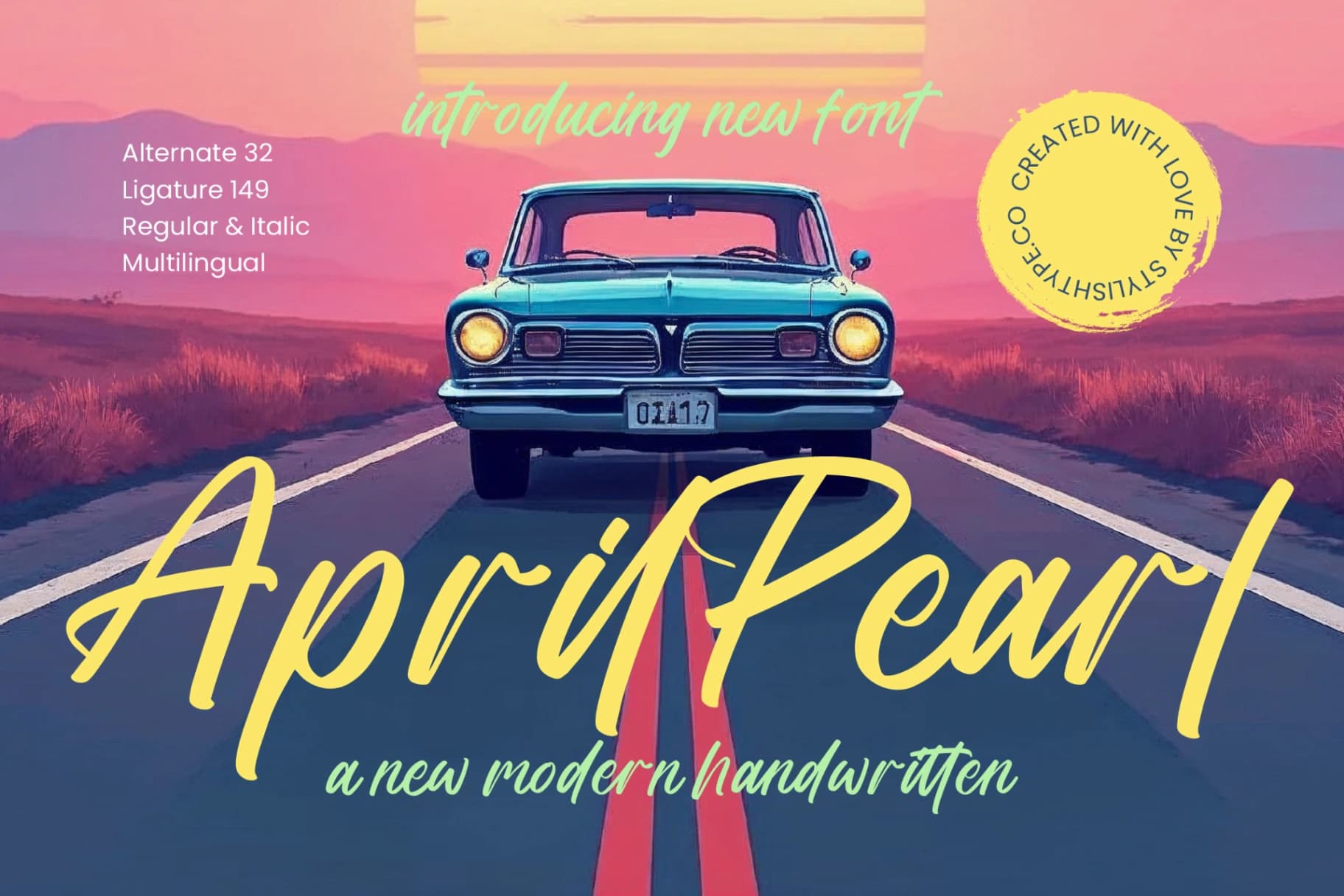 Preview of April Pearl - New Modern Handwritten font