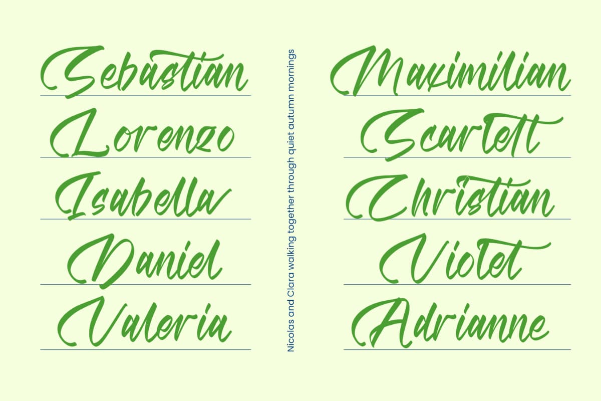 Matchengis - Brush Handwritten Font font preview 17