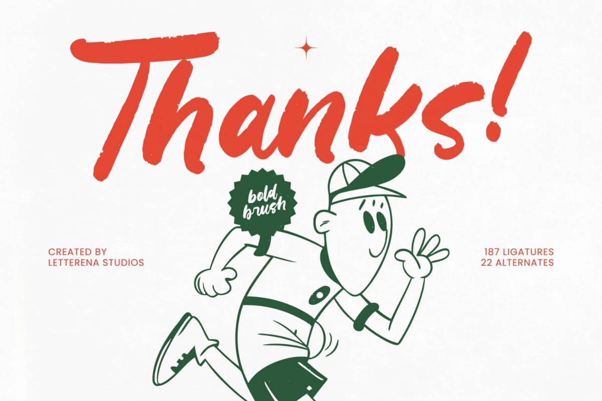 Preview 20 for Runing Squad - Bold Brush Script