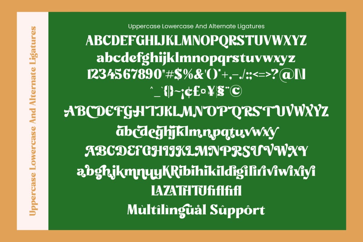Misago Sweet - Retro Serif Vintage Display Font font preview 19