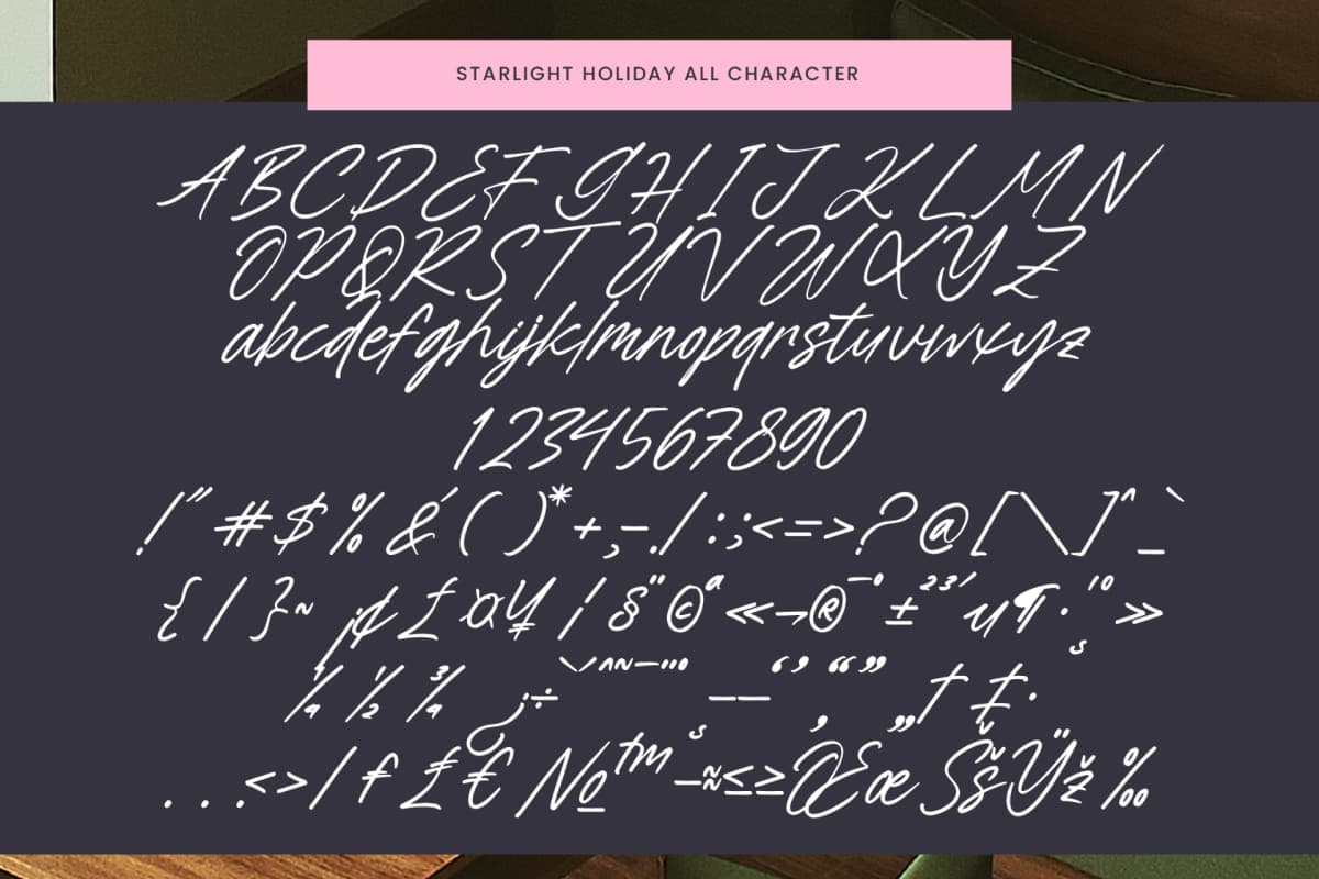 Preview 10 for Starlight Holiday - Modern Handwritten Font