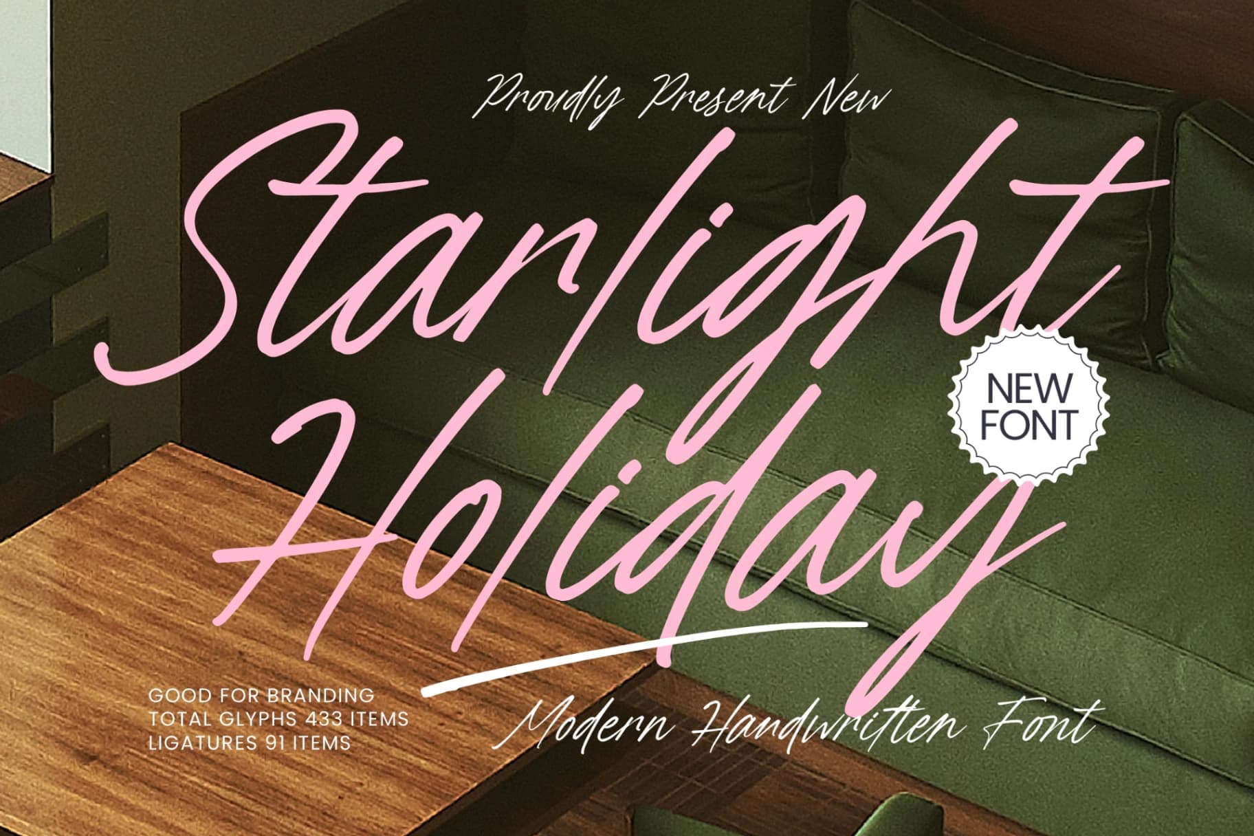 Preview of Starlight Holiday - Modern Handwritten Font font