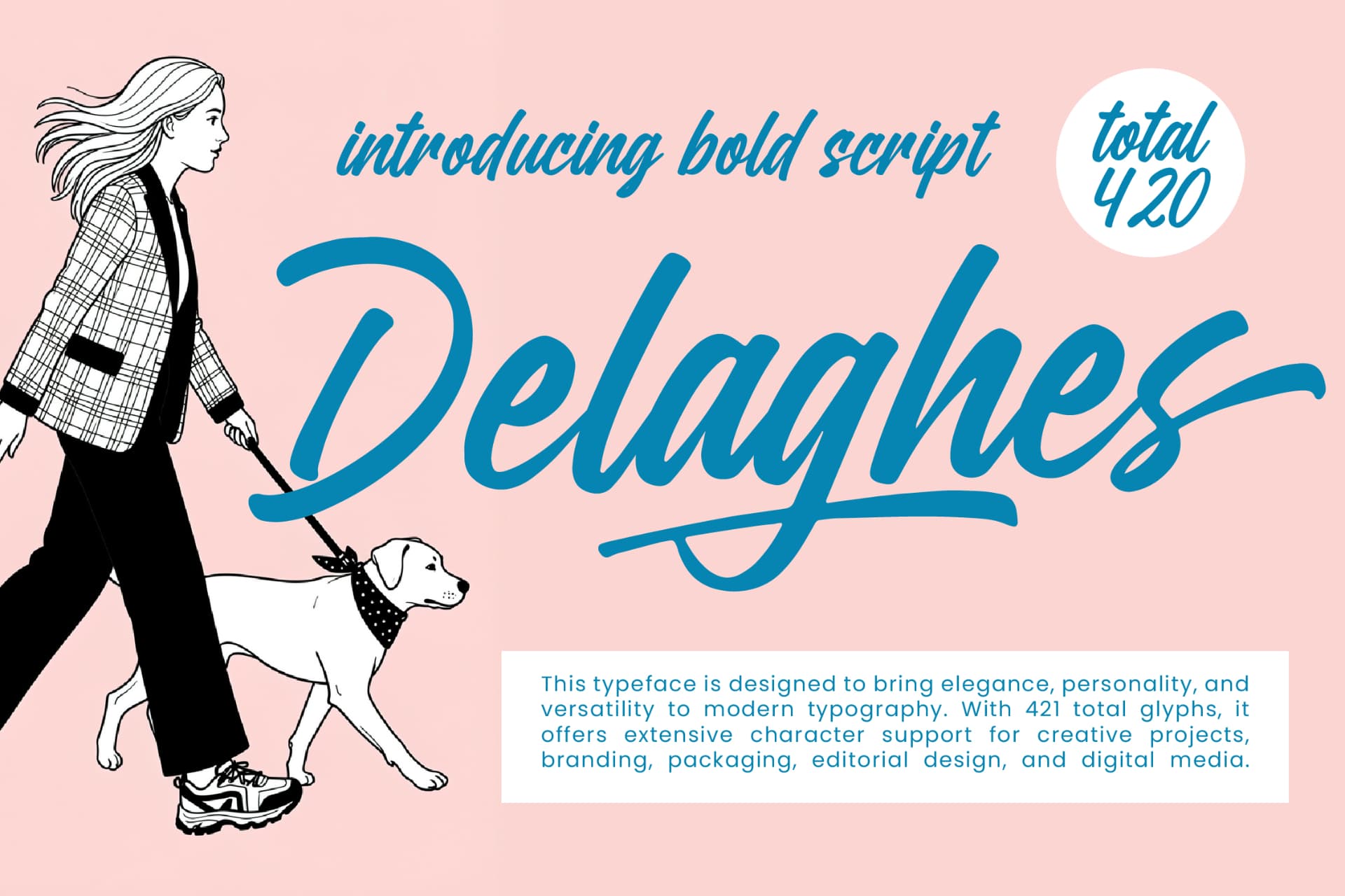 Preview of Delaghes - Bold Script Font font