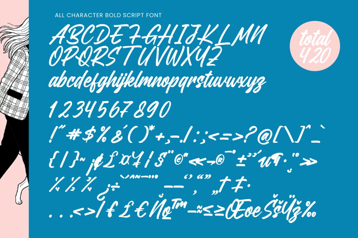 Delaghes - Bold Script Font font preview 10