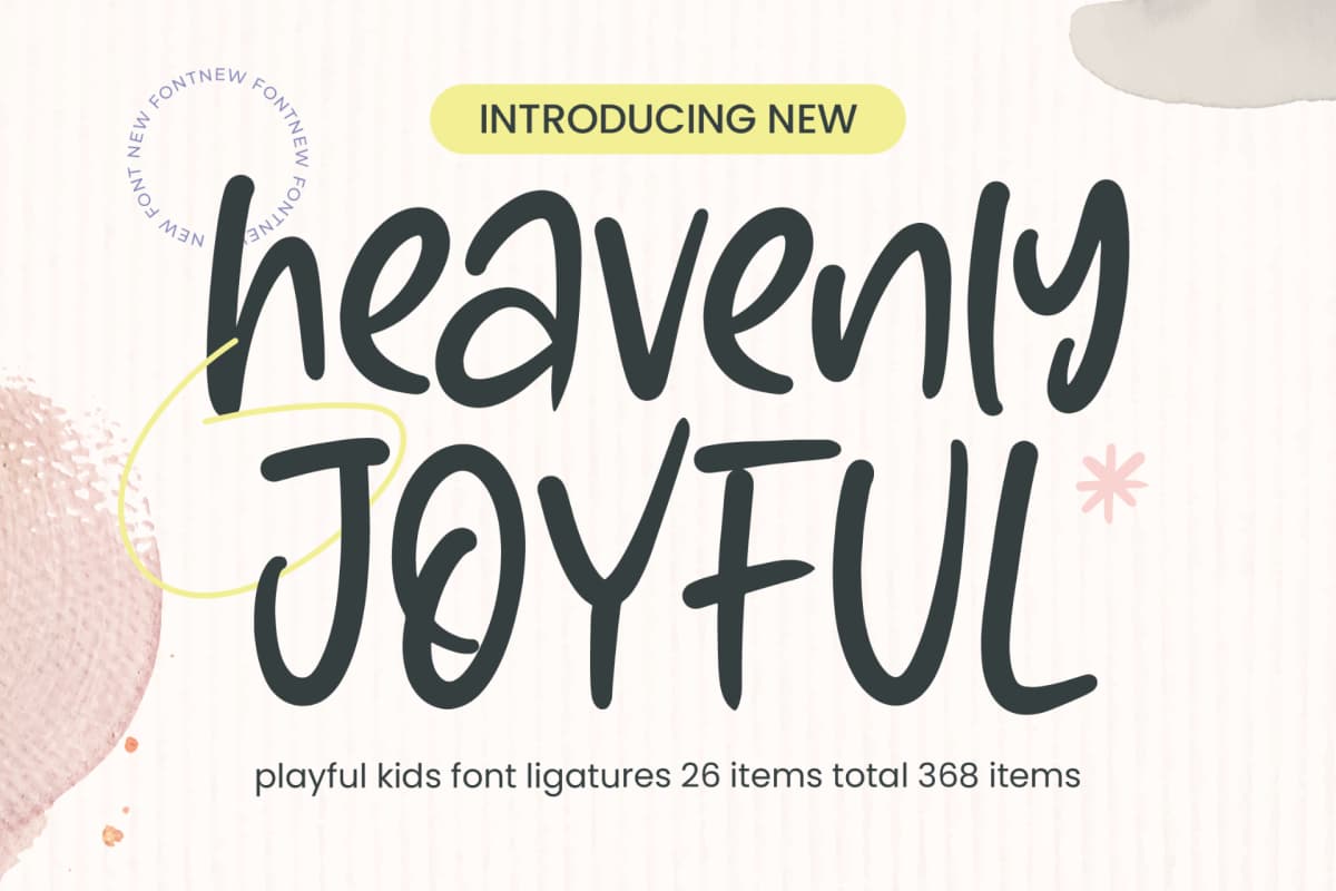 Preview of Heavenly Joyful - Playful Kids Font font