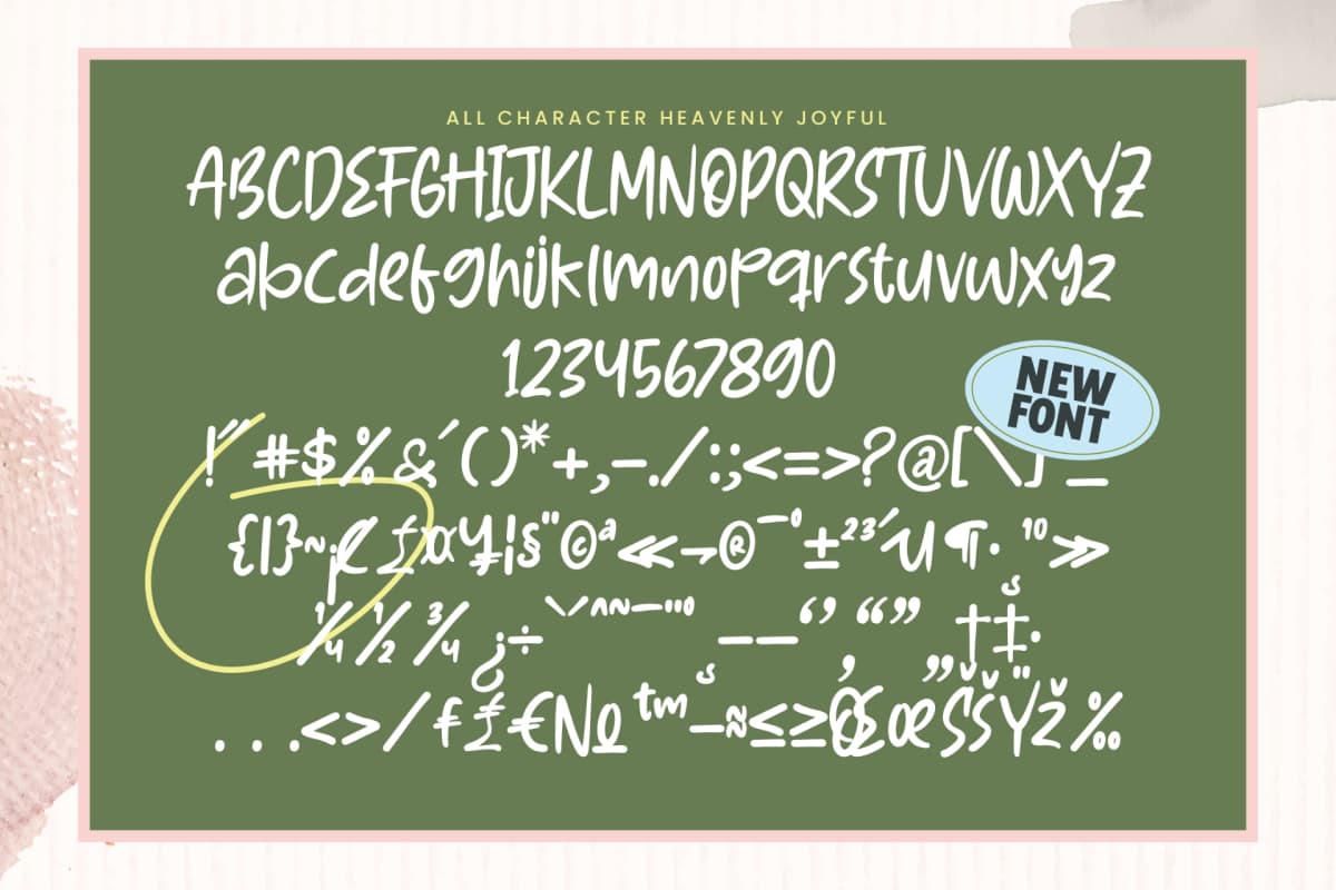 Preview 18 for Heavenly Joyful - Playful Kids Font