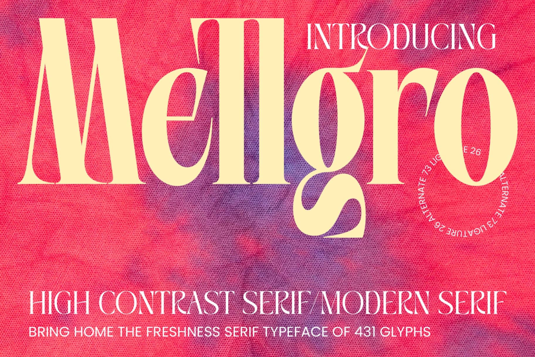 Preview of Mellgro – High Contrast Modern Serif font