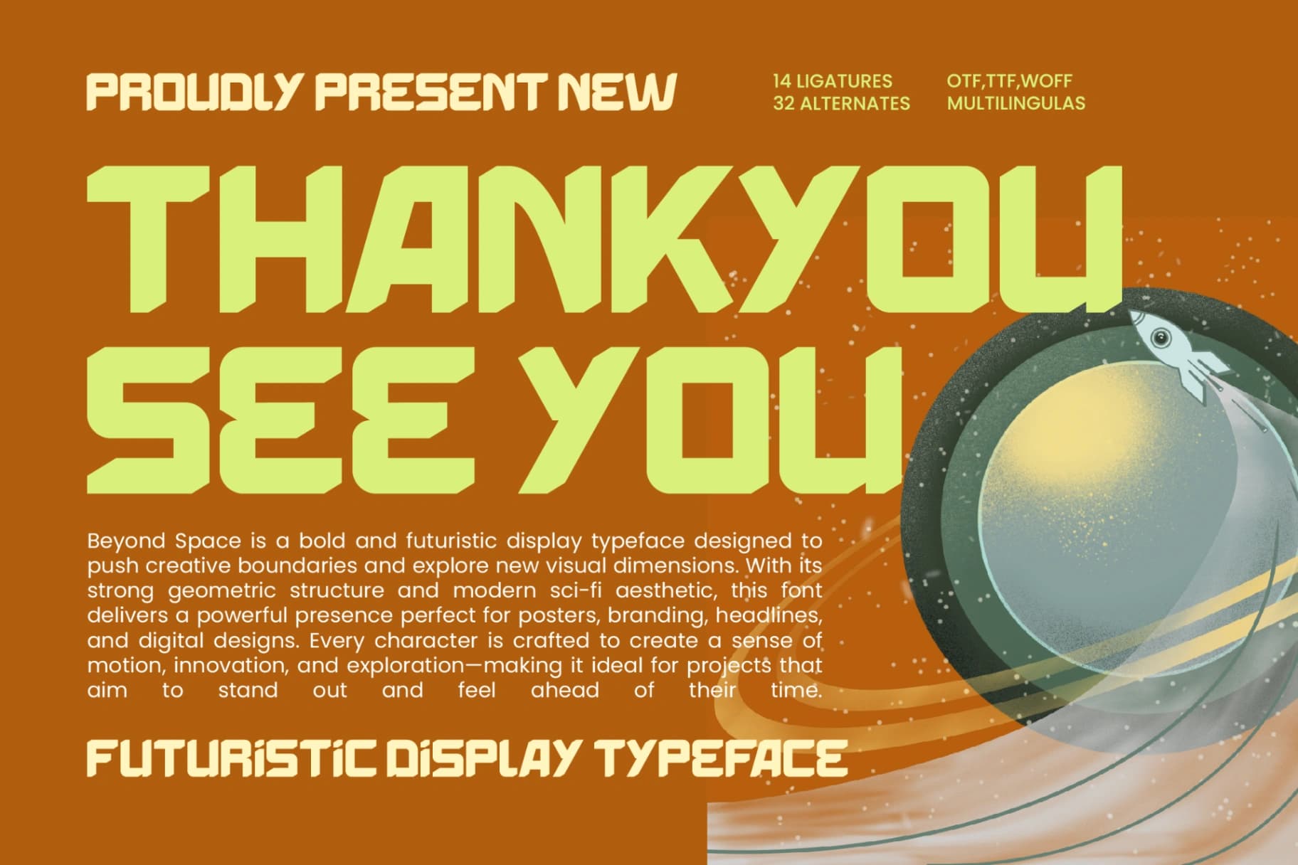 Preview 20 for Energy Space - Futuristic Display Typeface