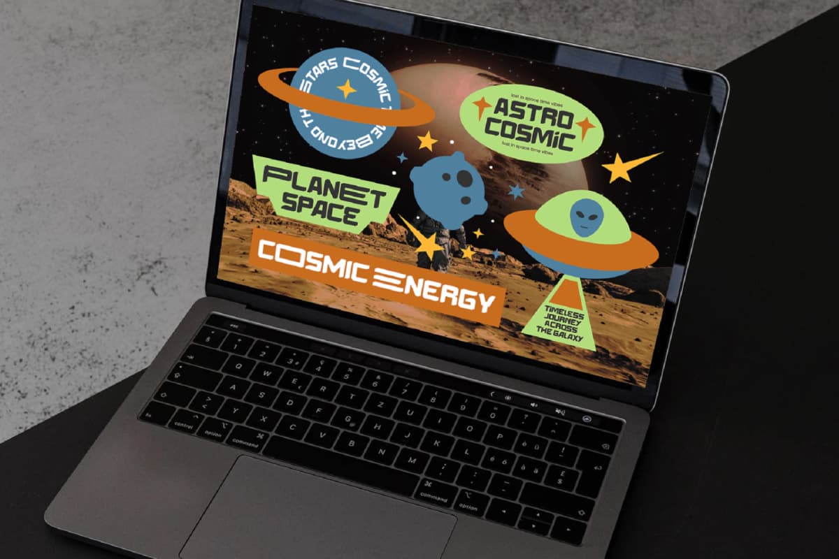 Preview 2 for Energy Space - Futuristic Display Typeface