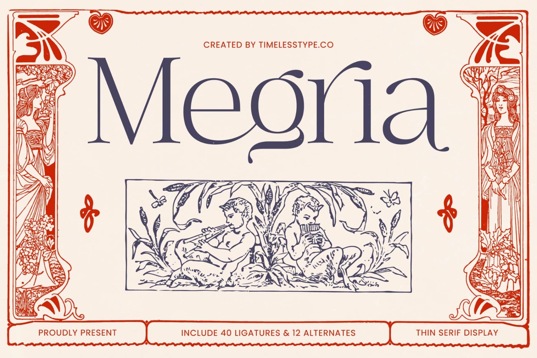 Preview 1 for Megria – Elegant Thin Serif Display Typeface