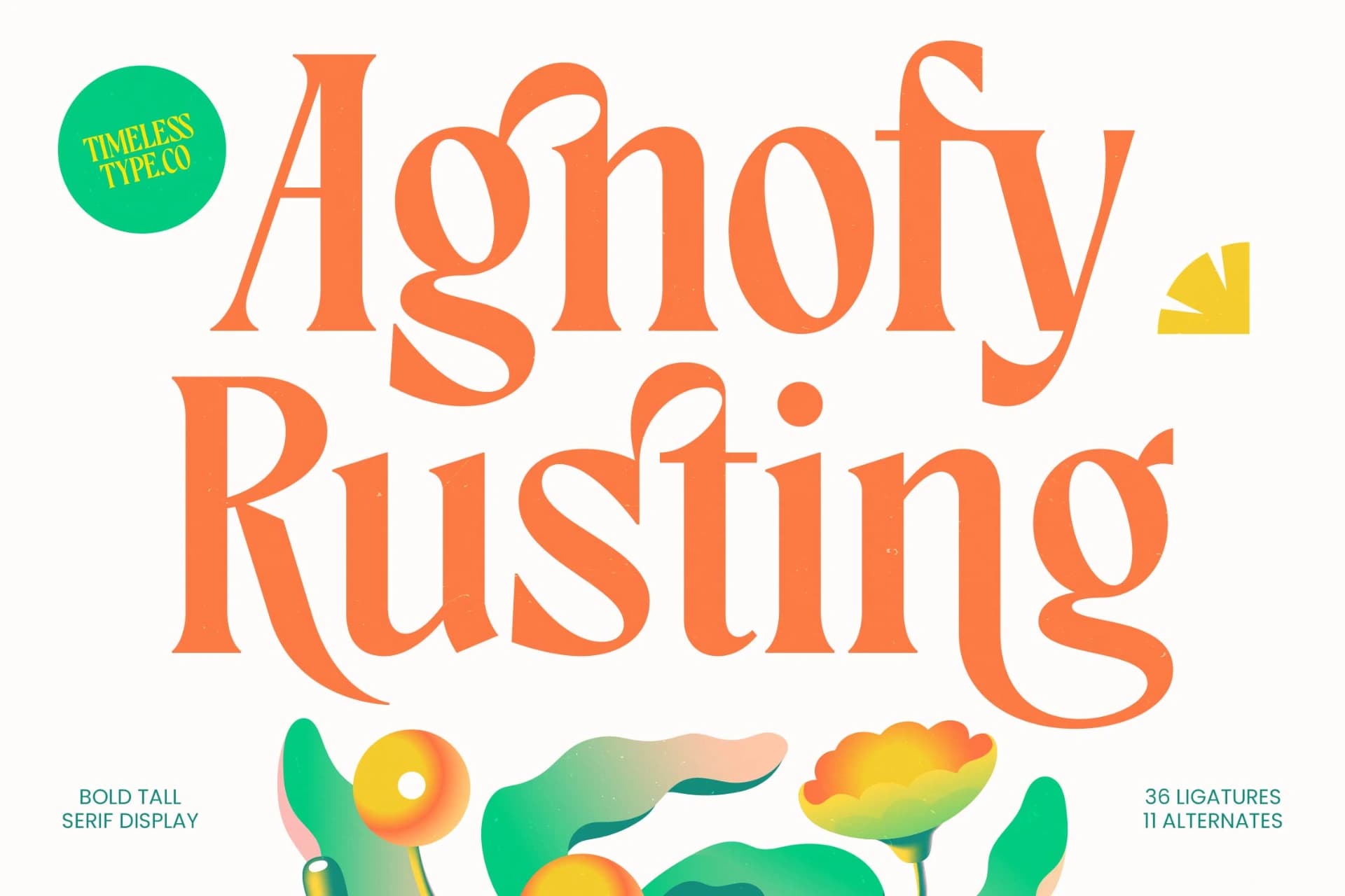 Preview 1 for Agnofy Rusting – Bold Tall Serif Display