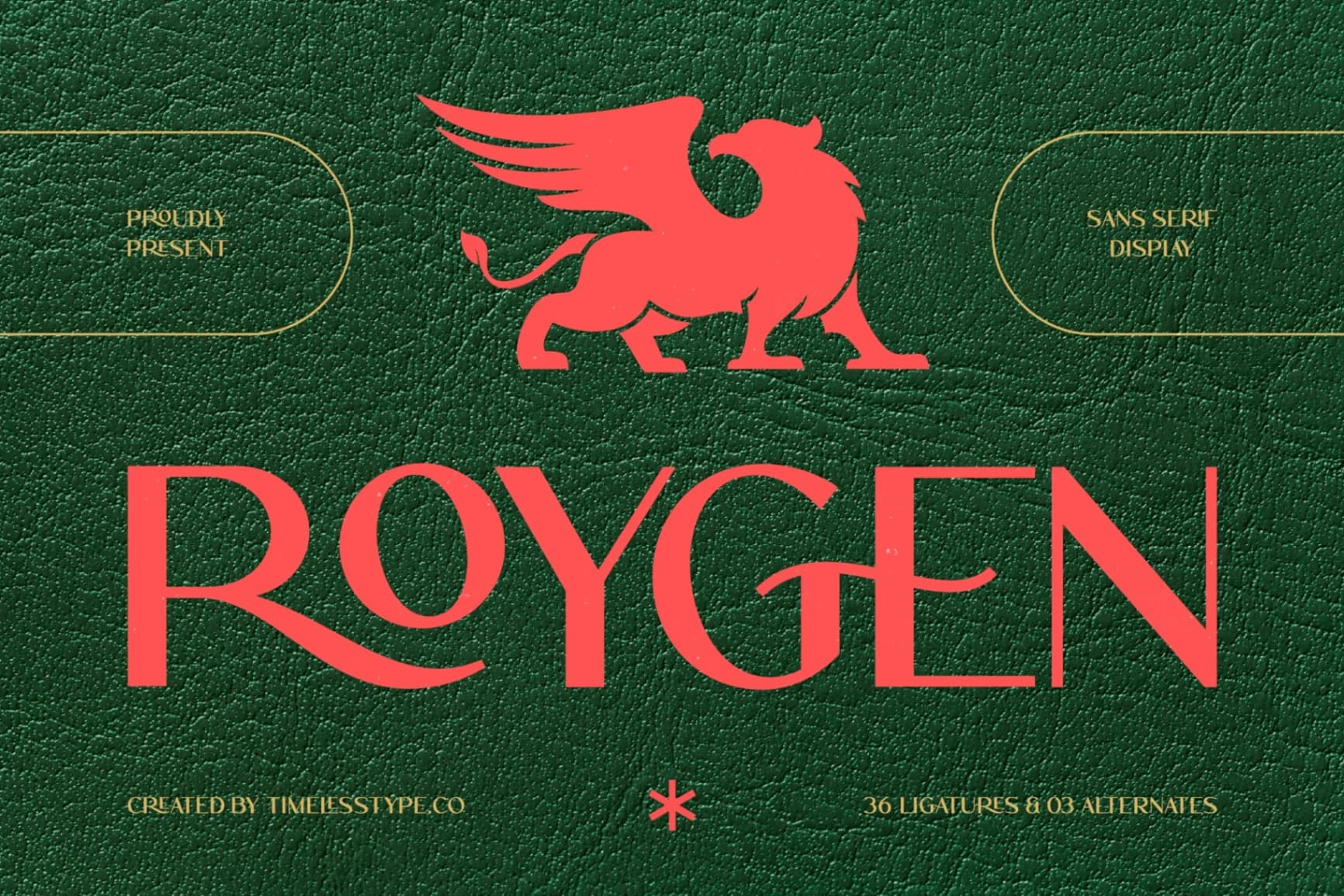 Preview of Roygen – Elegant Sans Serif Display font