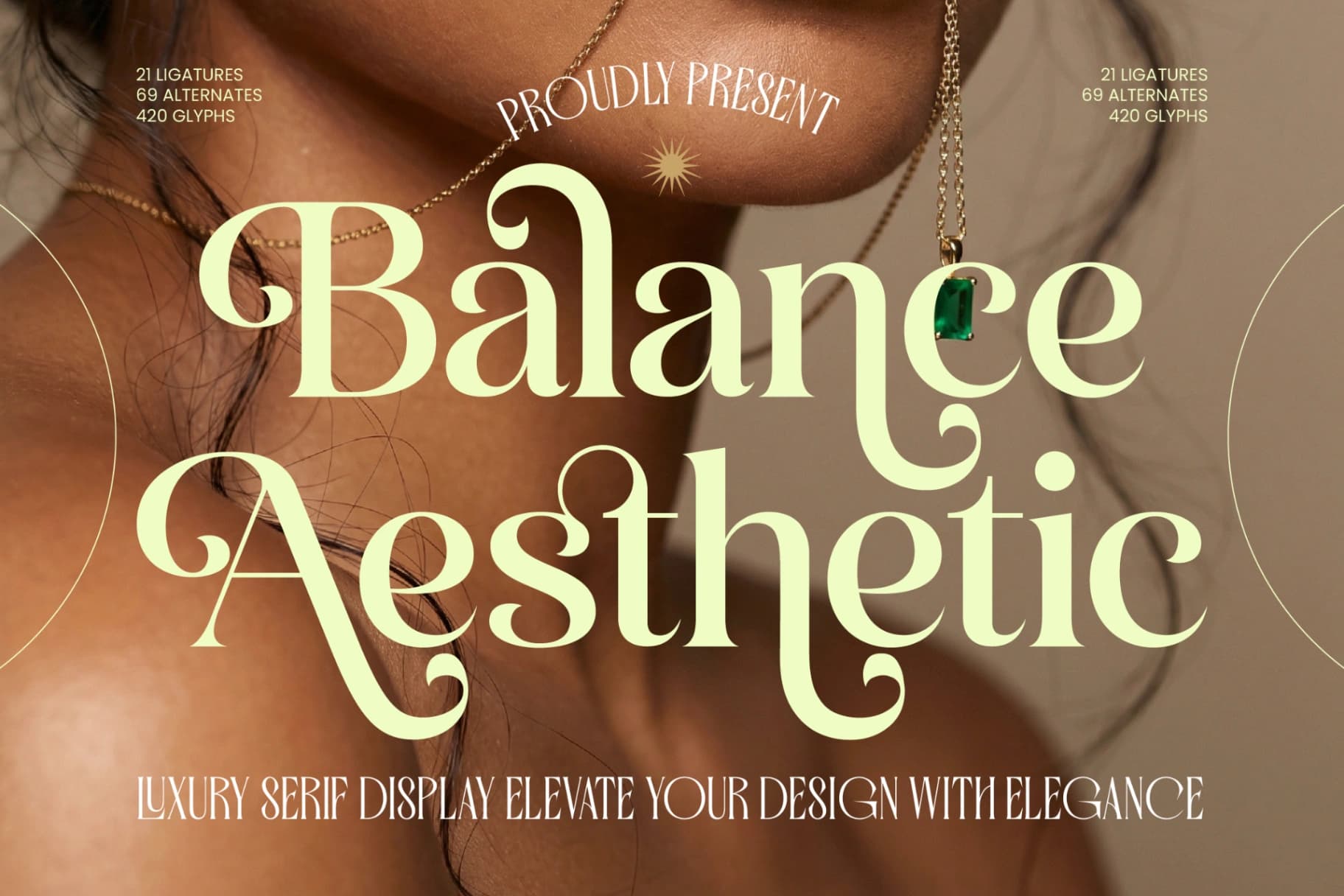Preview of Balance Aesthetic – Luxury Serif Display font