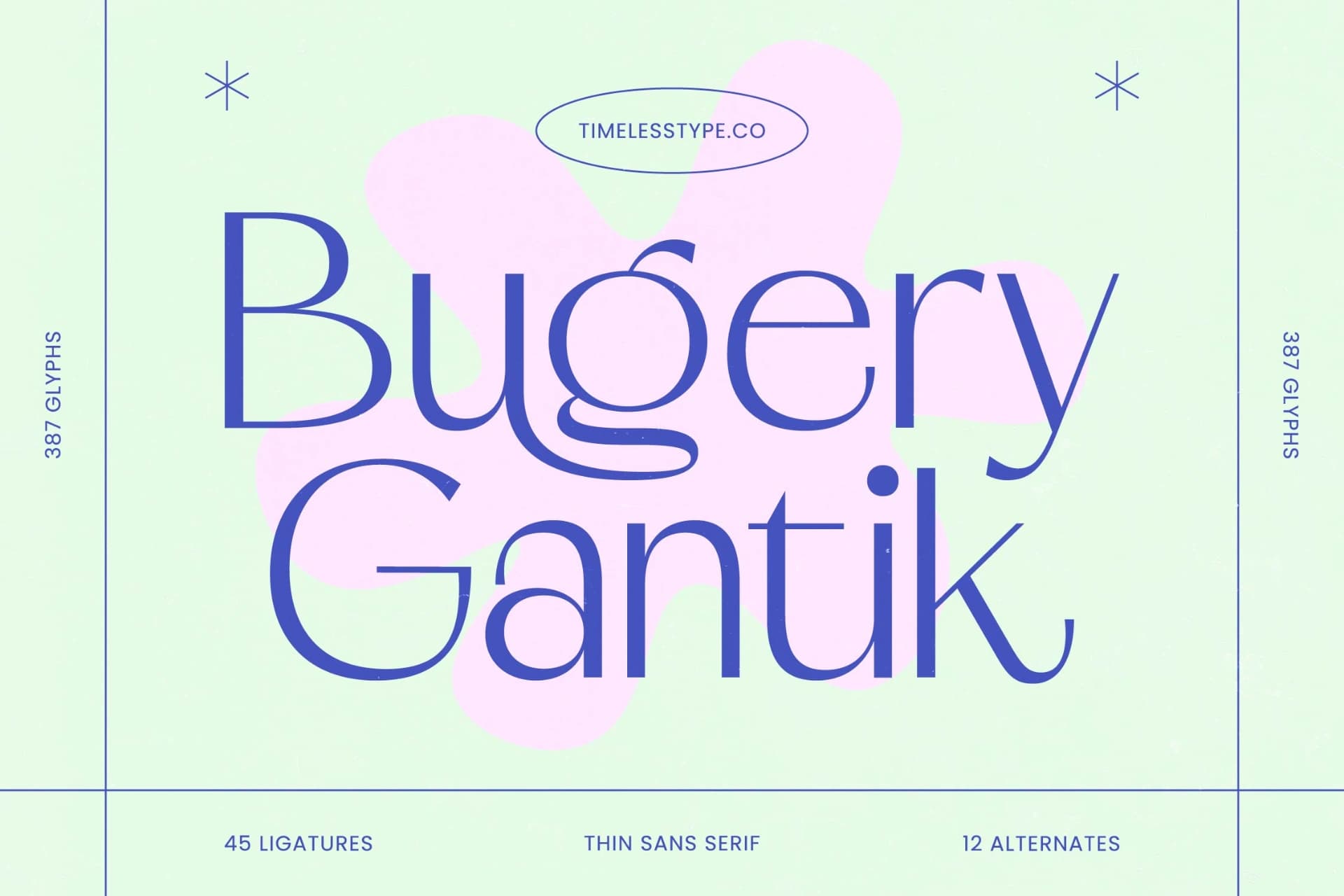 Preview of Bugery Gantik – Thin Sans Serif font