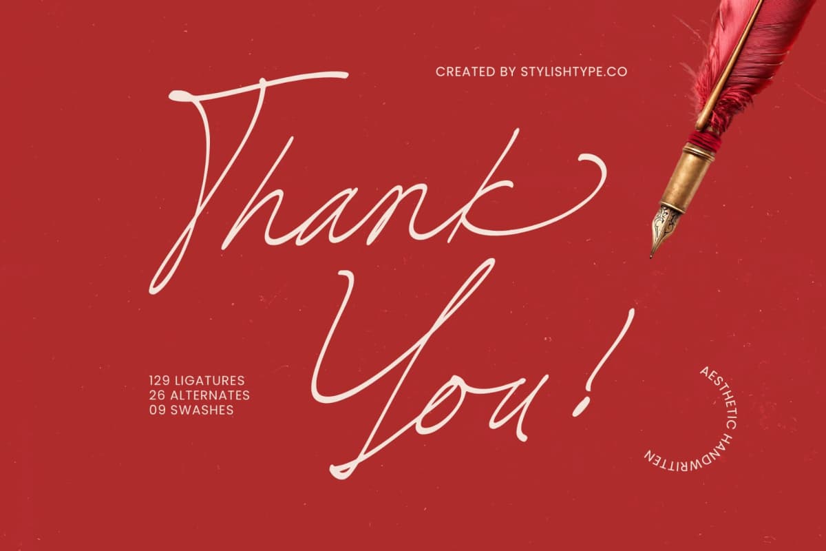 Preview 15 for Straight Others - Aesthetic Handwritten