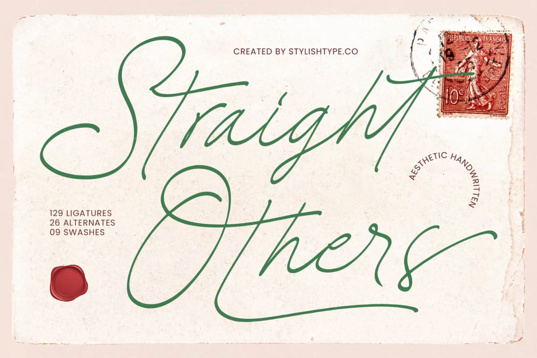 Preview of Straight Others - Aesthetic Handwritten font