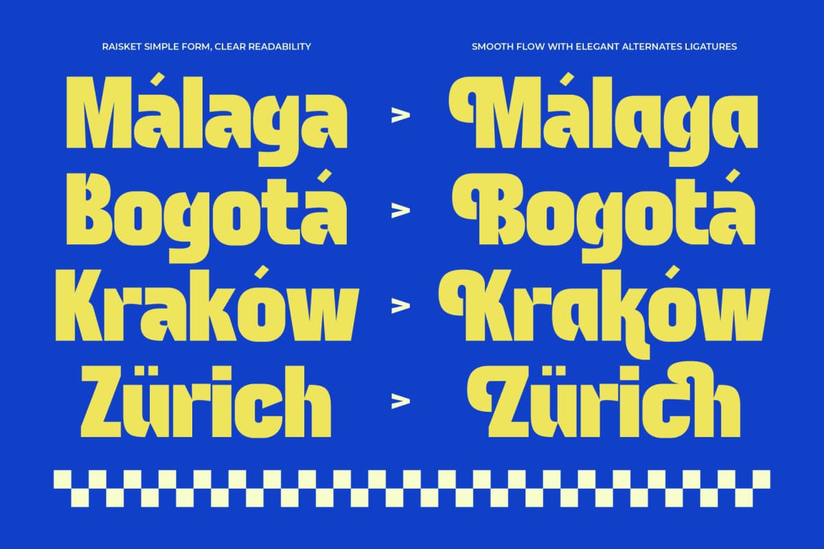 Raisket – Bold Rounded Sans Serif font preview 3