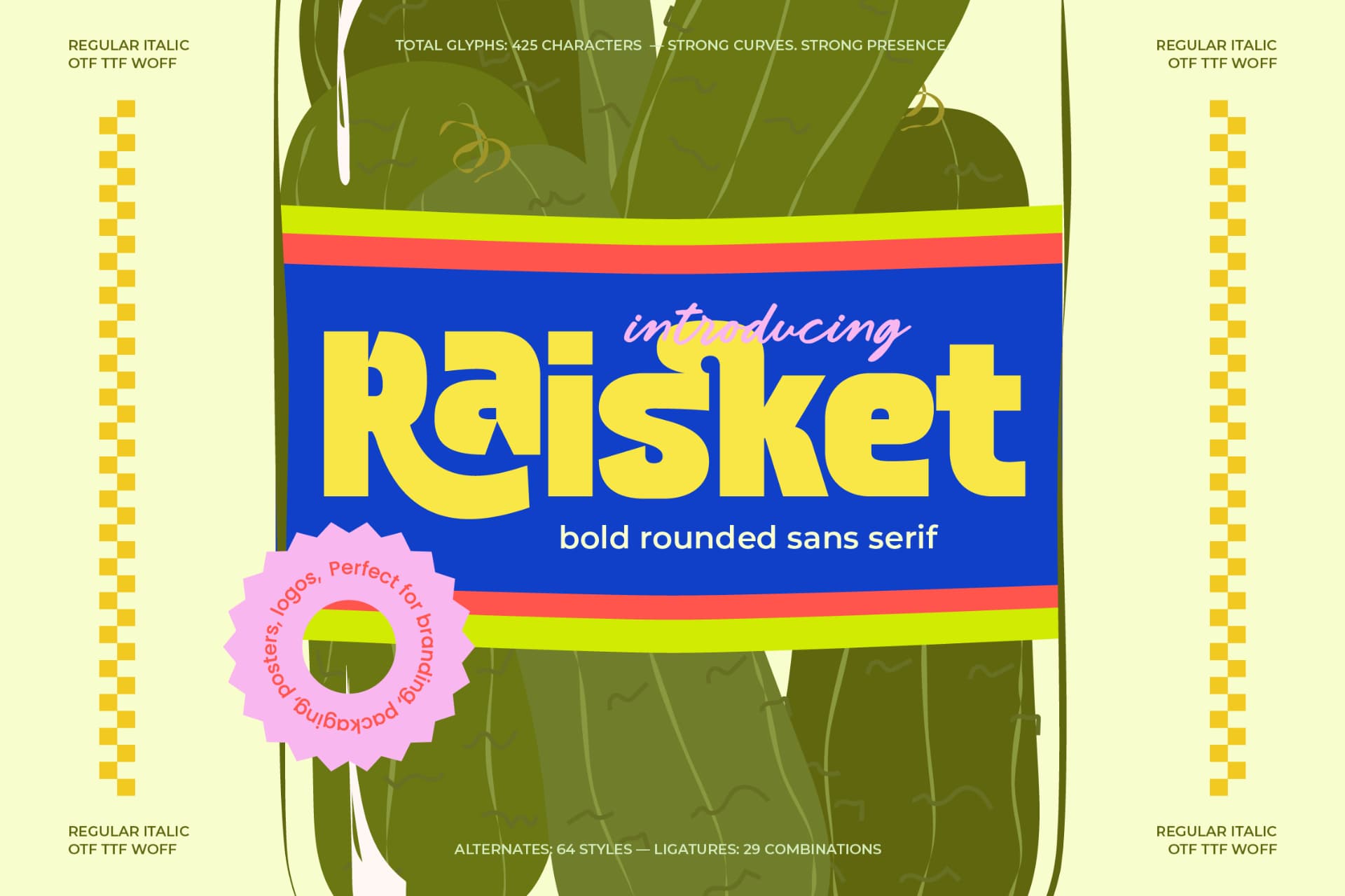 Preview of Raisket – Bold Rounded Sans Serif font