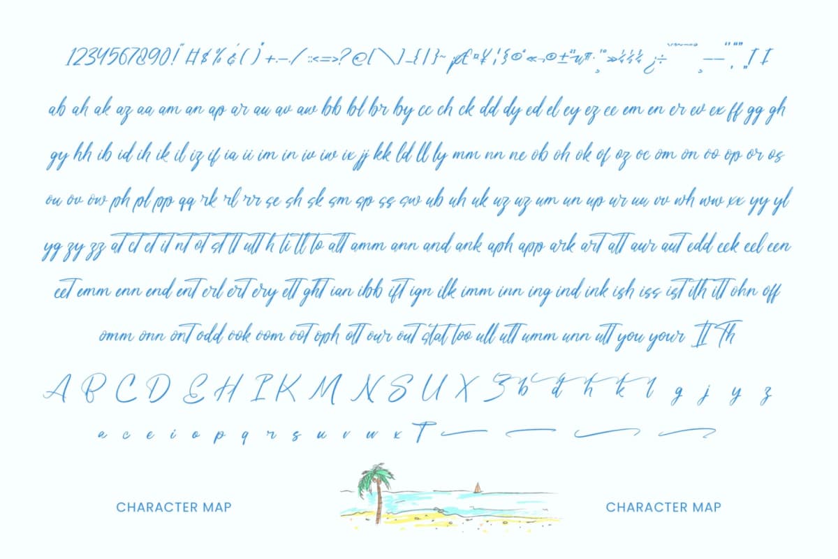 Club Vacation – Handwritten Font font preview 13