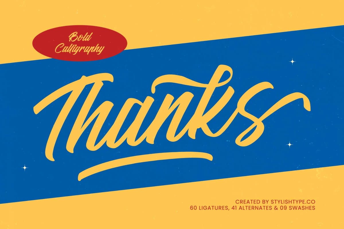 Ruthype Kongesti - Bold Calligraphy font preview 15