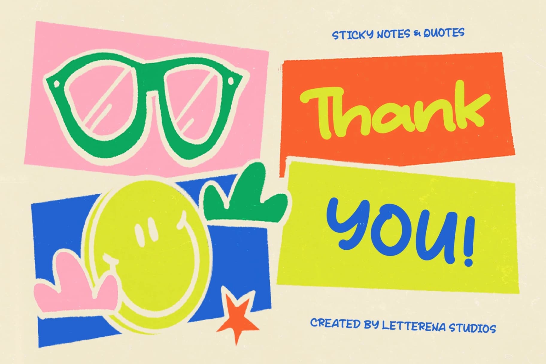 Preview 15 for Smile Hug – Sticky Notes Font
