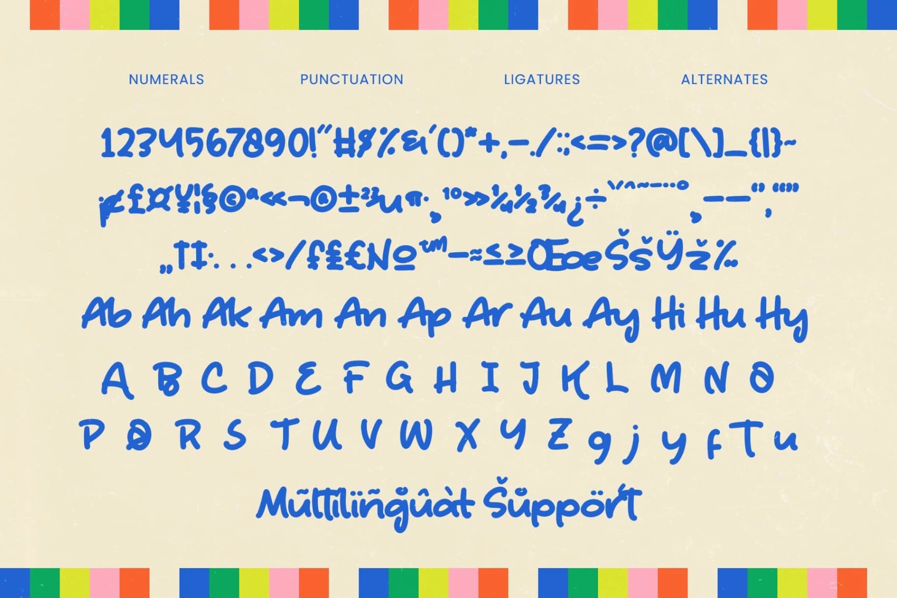 Preview 12 for Smile Hug – Sticky Notes Font