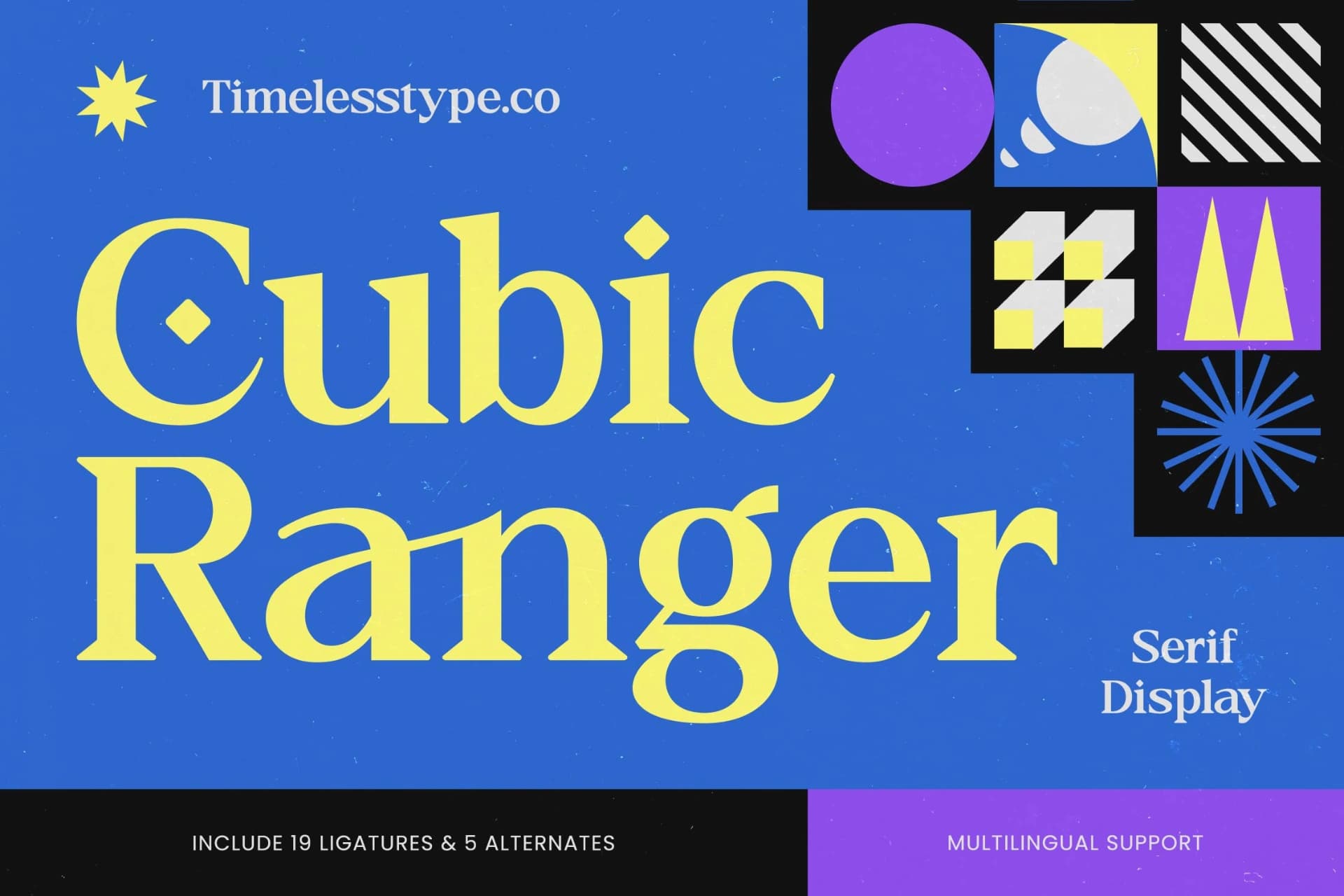 Preview of Cubic Ranger – Serif Display Font font