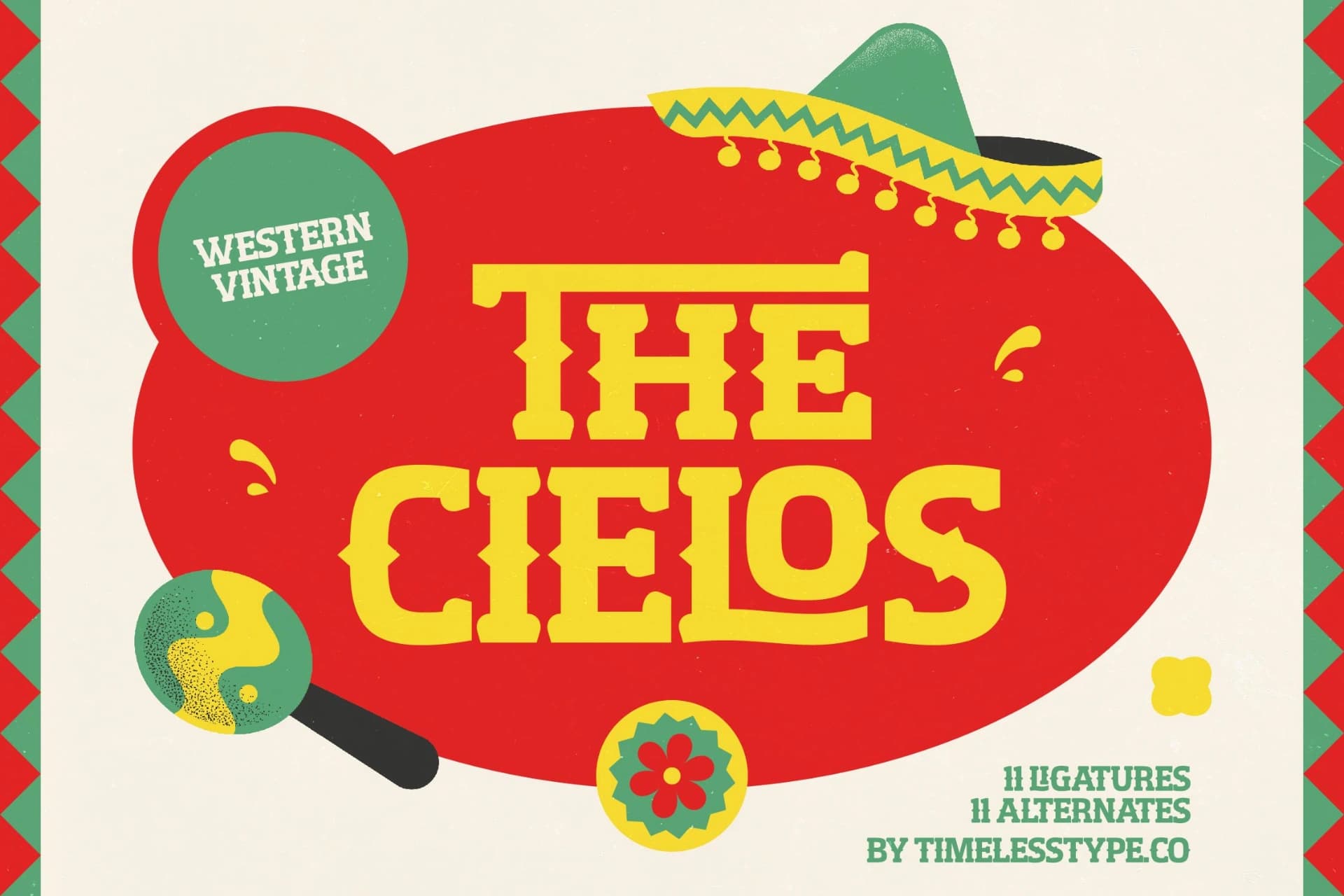 Preview of The Cielos – Western Vintage Font font