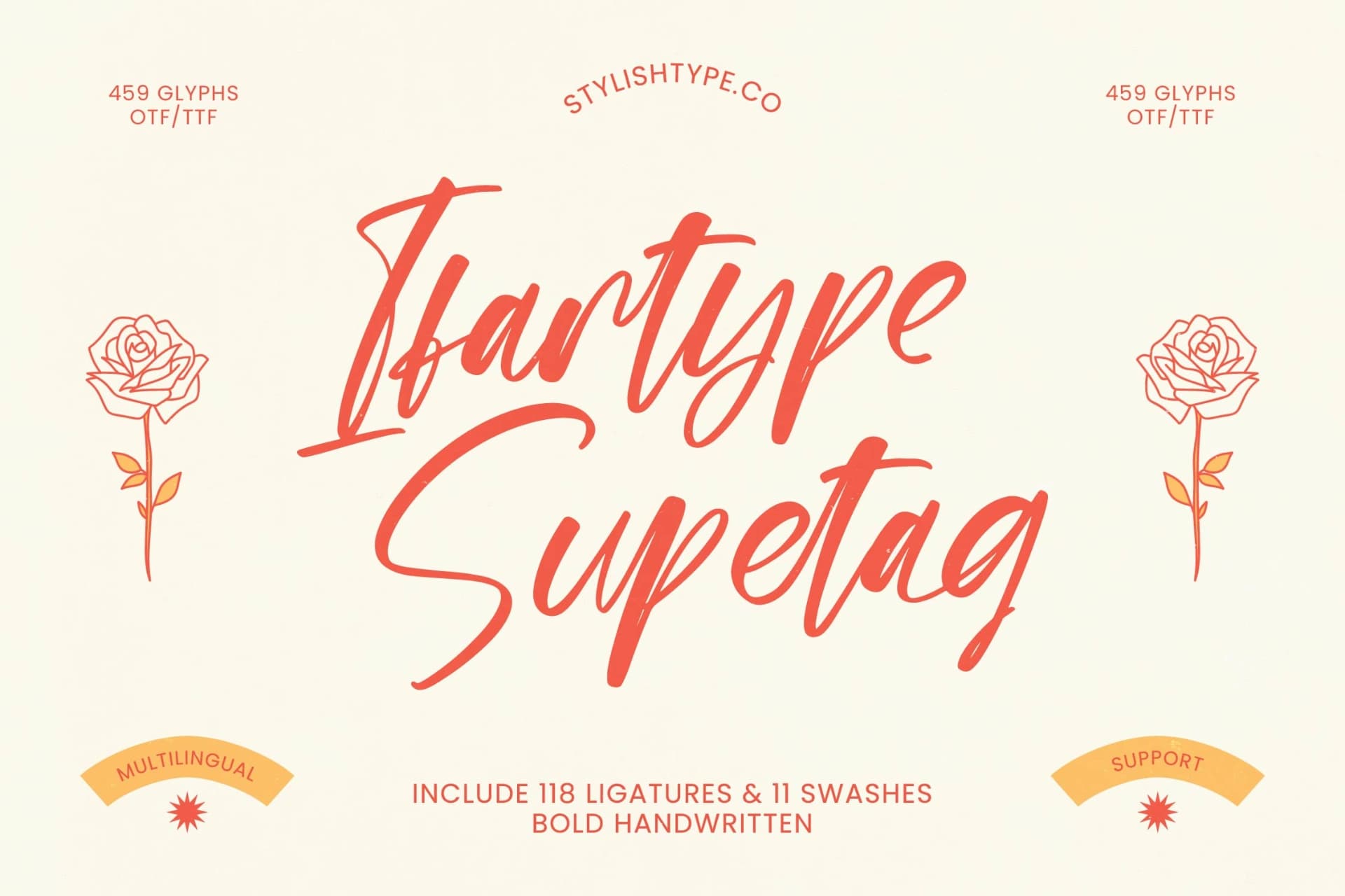 Preview of Ifartype Supetag - Bold Handwritten font
