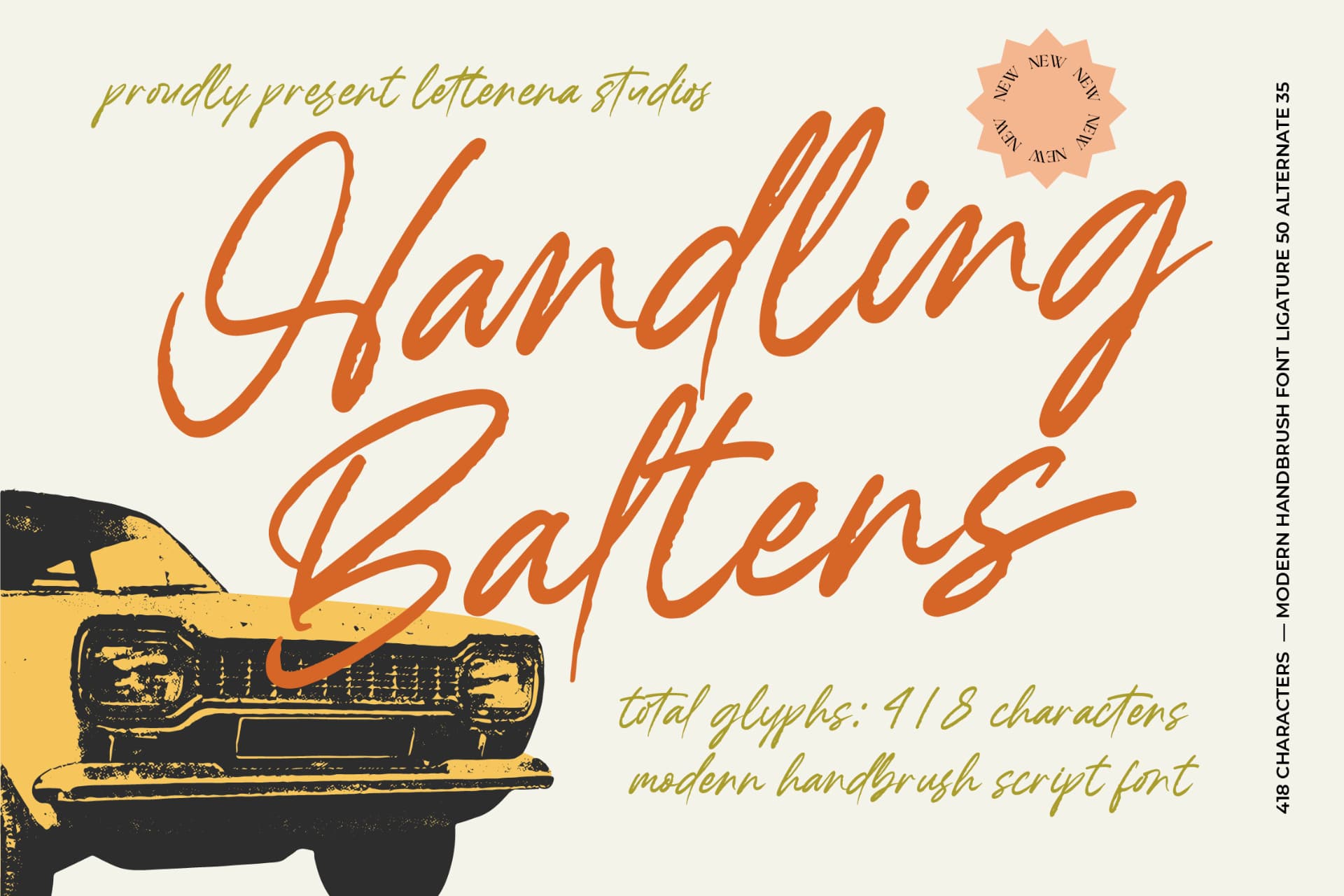 Preview of Handling Baltens - Modern Handbrush Script font