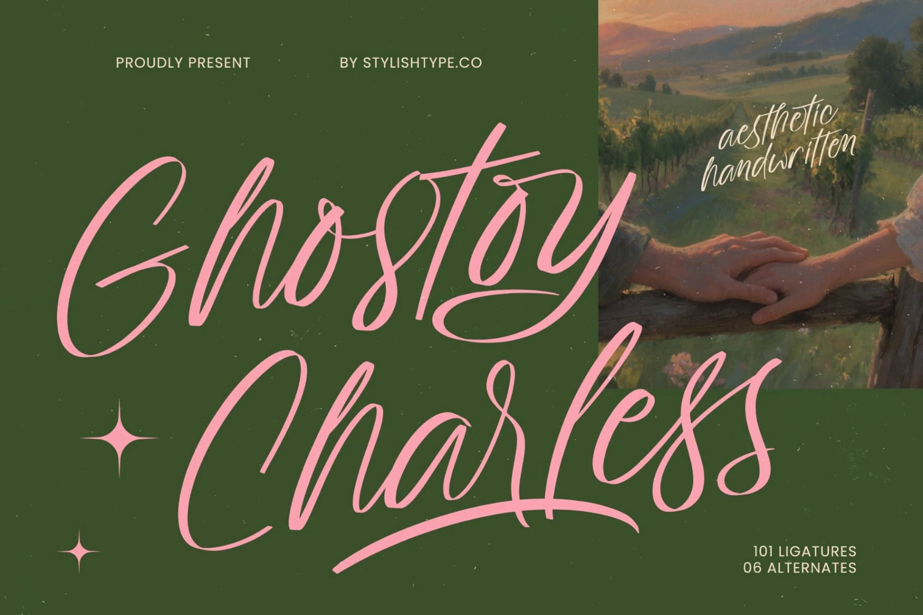 Preview of Ghostoy Charless – Aesthetic Handwritten font