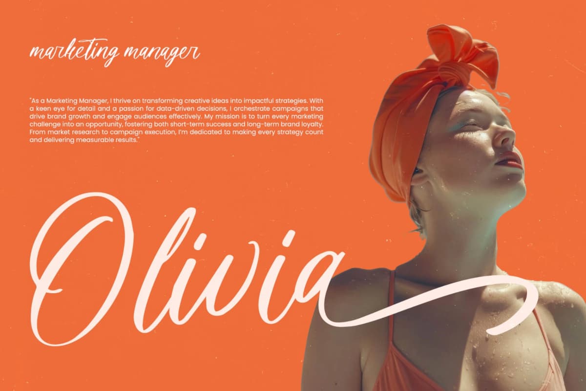 Denieda Marceline – Bold Calligraphy Font font preview 2